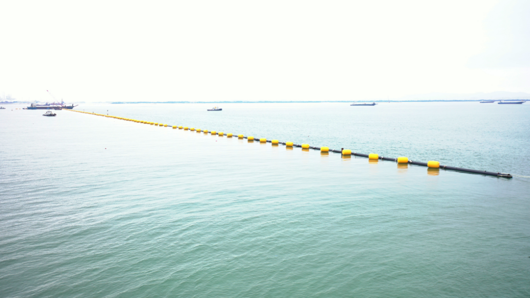 揭阳大南海海洋放流管项目提前完成管道安装